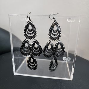 Black dangly earrings